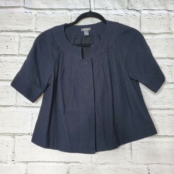 Kenneth Cole Reaction short shrug cardigan textured Jacket Women's size 2 Black - Picture 1 of 7